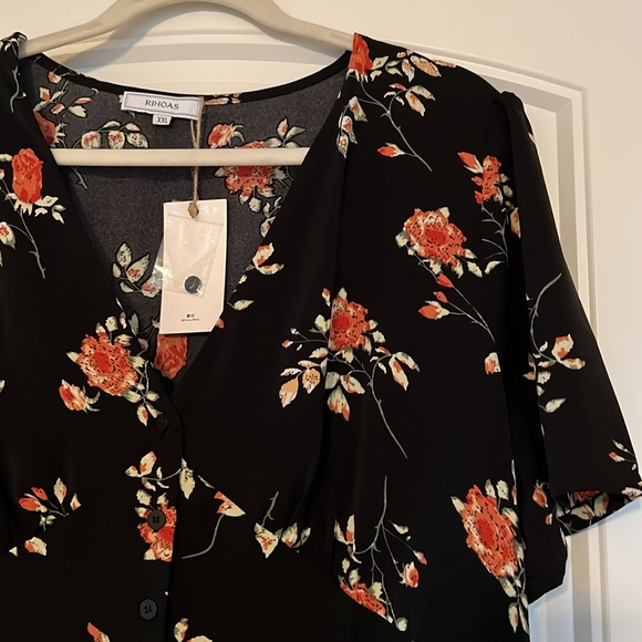 RIHOAS Black Floral Maxi Length Dress - Picture 4 of 6